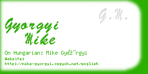 gyorgyi mike business card